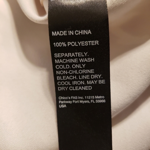 Black Label by Chico's Soft Satin Top long sleeve size XL NWT - Picture 11 of 14